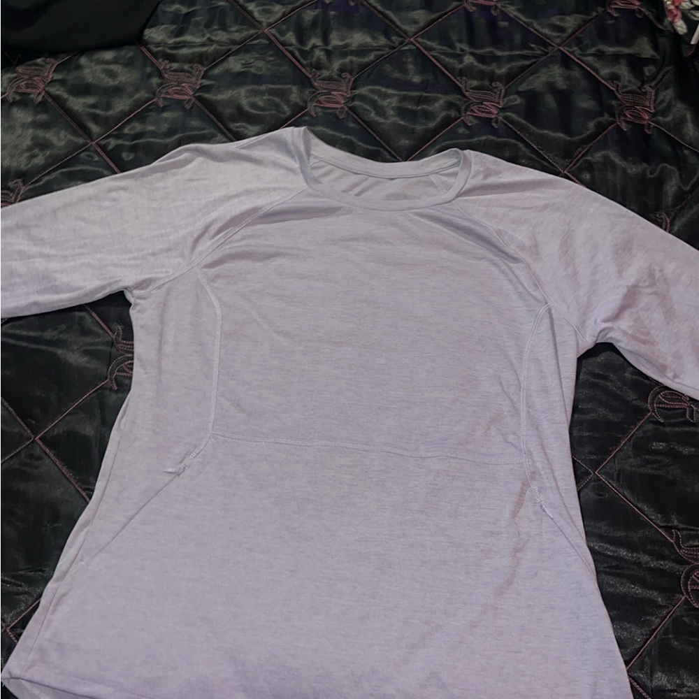 Fabletics Fitted lavender long sleeve Tee